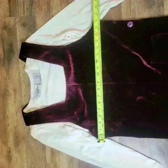 Vintage Y2K Studio Ease 2-Piece Velvet Maxi Burgundy Dress Size 6P - Picture 6 of 7